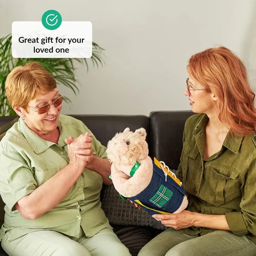 Vista 6 de Fidget Muff Cat and Blanket for Elderly Manta antiestrés para demencia Productos de demencia para ancianos Regalo y actividades para personas