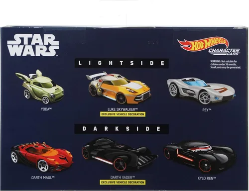 Vista 4 de Hot Wheels Star Wars Amazon - Paquete de 6 autos de personajes
