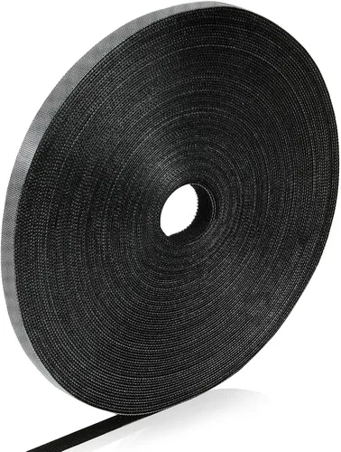 Vista 16 de WILLBOND Cintas de sujeción de 1/2 pulgada x 45 pies, bridas de cable reutilizables, cinta de nylon de doble cara, rollo de gancho y bucle, bridas
