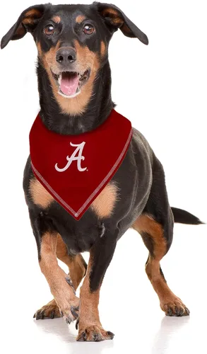 Vista 3 de NCAA Alabama Crimson Tide - Bandana con corbata, pequeña/mediana. Bandana para perro, babero para mascotas, gatos, perros, el mejor día del juego
