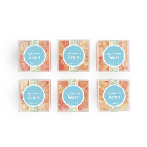 Vista 13 de Sugarfina Champagne Bears - Cubo de caramelo pequeño, ositos de goma, 3.3 onzas, 1 unidad Dulces prémium hechos para adultos
