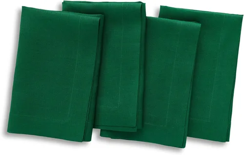 Vista 149 de Solino Home Juego de 4 manteles individuales blancos de 100 % lino puro de 14 x 14 pulgadas para invierno, San Valentín, primavera, Pascua, Fete