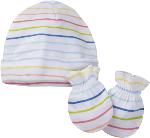 Vista 3 de Onesies Brand Juego de gorro y manoplas unisex para bebé de 12 piezas
