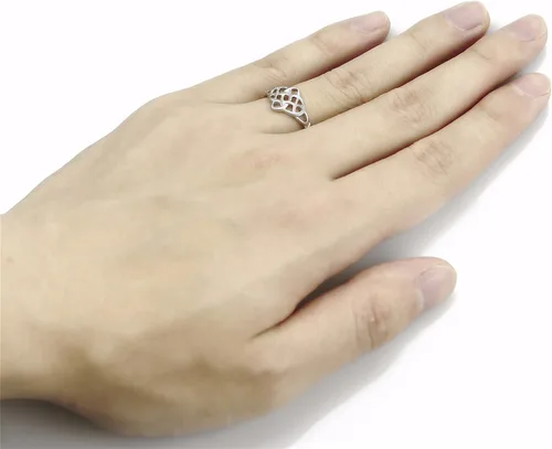 Vista 3 de ELFASIO Anillo para mujer con diseño irlandés clásico de nudo celta de acero inoxidable