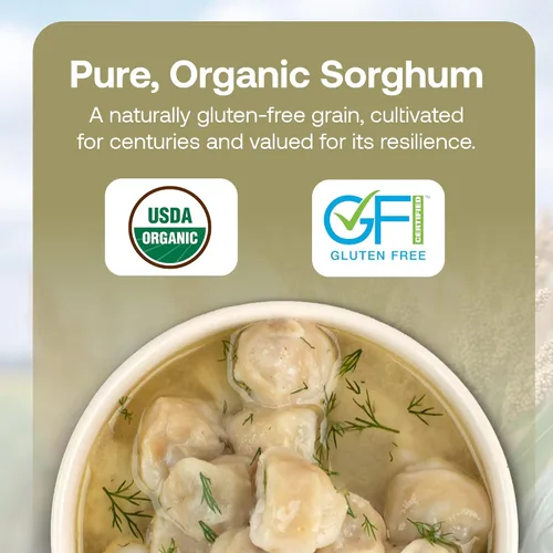Vista 4 de Quay Naturals Harina de sorgo orgánica de 2 libras, harina de jowar orgánica, hecha con sorgo sin gluten, grano entero, sin OMG, harina para hornear