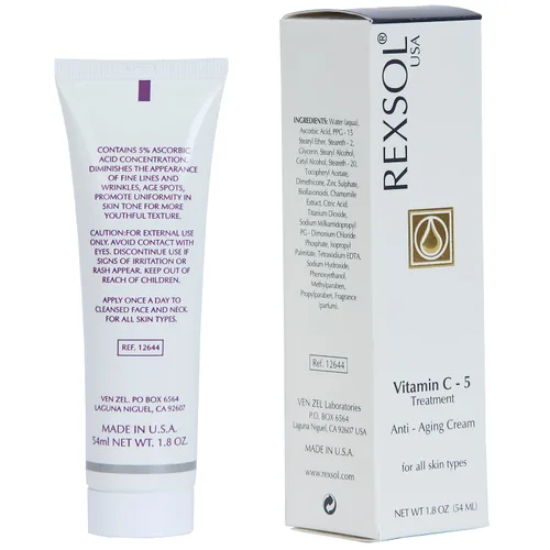Vista 2 de REXSOL Crema antienvejecimiento con tratamiento con vitamina C al 5%. (1.8 fl oz / 1.8 fl oz)