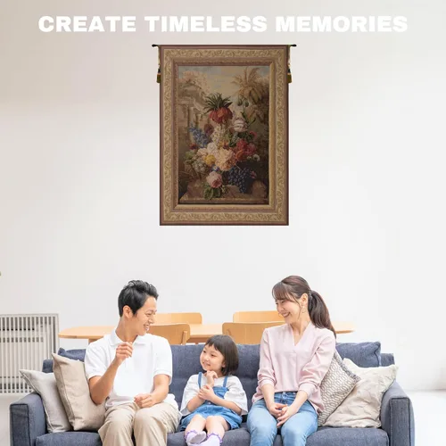 Vista 5 de Charlotte Home Furnishings Inc. Bouquet Exotique - Tapiz francés para colgar en la pared, 58 x 44 pulgadas, mezcla de algodón y poliéster, arte