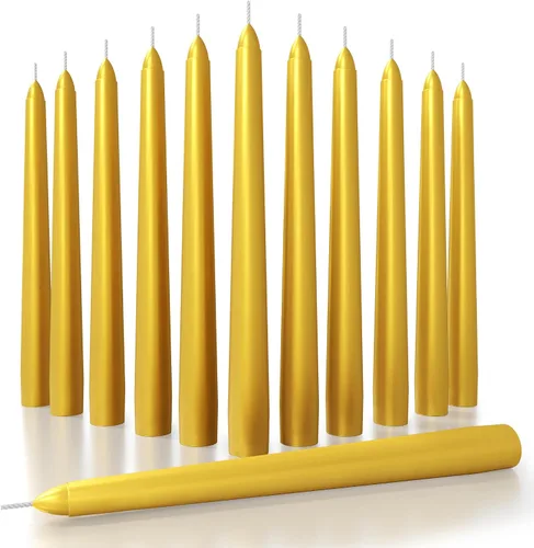 Vista 60 de CANDWAX Juego de 12 velas cónicas color naranja de 8 pulgadas, sin goteo, sin perfume, de larga duración, perfectas para fiesta de Halloween