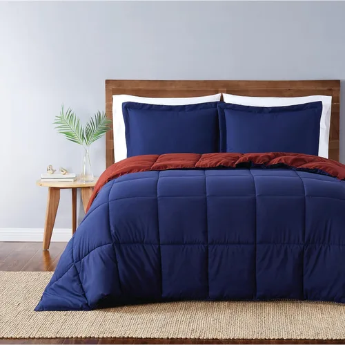 Vista 14 de TRULY SOFT Everyday - Juego de edredón reversible de poliéster negro de 2 piezas, tamaño individual XL, con temática de color sólido, para hombres