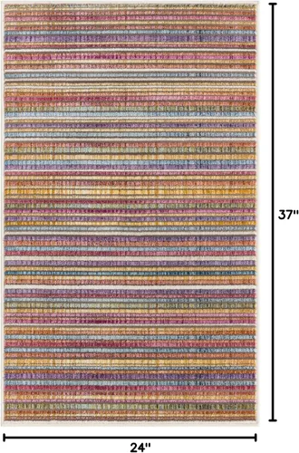 Vista 2 de Unique Loom Deepa Collection - Alfombra estática (2 pies x 3 pies 1 pulgada, rectangular, multi/ gris)