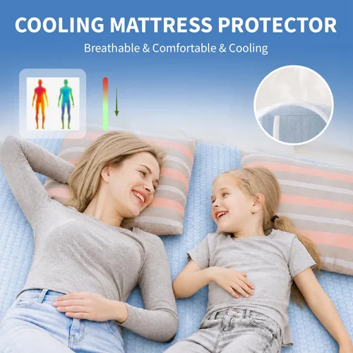 Vista 3 de Safe and Sound Protector de colchón impermeable, transpirable, sin ruido, lavable a máquina, apto para colchones de 8 a 18 pulgadas de profundidad