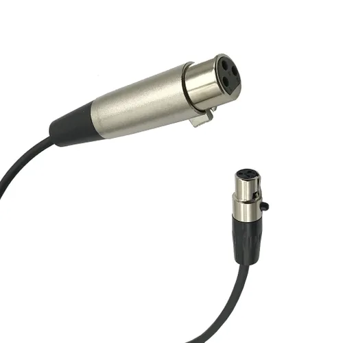 Vista 2 de Cable de micrófono Mini XLR (TA3F) de 3 pines hembra a XLR hembra (3.3 pies)