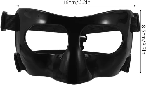 Vista 2 de Adjustable Nose Guard Face Mask, Black Adult Shield