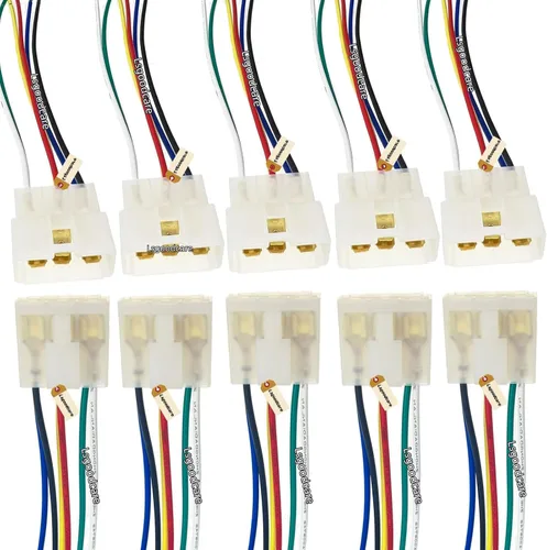 Vista 6 de Lsgoodcare 20 piezas de 6.3 mm, 1 pin, conectores de cable eléctrico automotriz, juego de enchufes macho hembra de 1 vía, terminal de zócalo