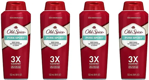 Vista 10 de Old Spice Gel de baño de alta resistencia para hombres, aroma puro deportivo, 18 onzas líquidas (18.0 fl oz)