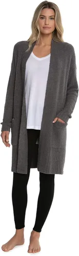 Vista 3 de Barefoot Dreams CozyChic Lite - Suéter largo de fin de semana para cardi, manga larga, Neutro