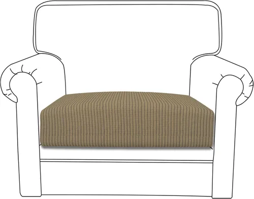 Vista 140 de Easy-Going - Funda de cojín elástica individual para sofá biplaza, sillón, funda de cojín protectora, suave, flexible con parte inferior elástica