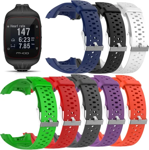 Vista 8 de Correa de repuesto compatible con Polar M430/M400 GPS Smart Sports Watch Pulsera de silicona suave