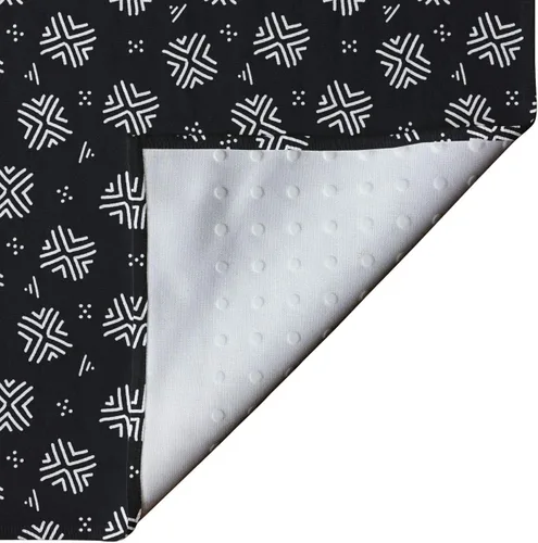 Vista 4 de Ambesonne Mudcloth - Toalla para esterilla de yoga, cultura popular tradicional, diseño de flechas prehistóricas en zigzag estilo flecha