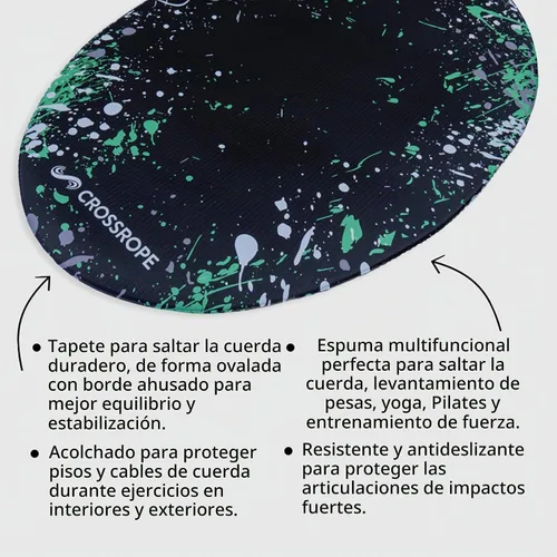 Vista 2 de Crossrope Cuerda de saltar y alfombrilla de fitness prémium
