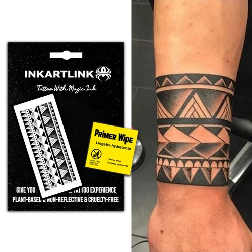 Vista 14 de INKARTLINK Tatuajes temporales semipermanentes, tatuajes de brazo realistas, impermeables y no reflectantes, embalaje exquisito, diseño único