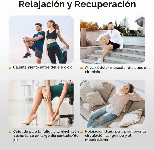 Vista 7 de Nekteck Masajeador de compresión de piernas con calor para circulación