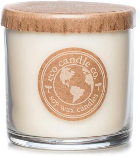 Vista 30 de ECO CANDLE CO. Vela reciclada, té negro y miel, 6 oz. - Aromas de té picante, nuez moscada, miel y naranja - 100% cera de soja, sin plomo, etiqueta