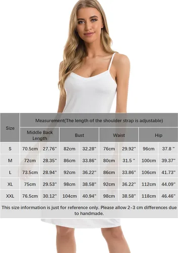 Vista 6 de Vlazom Vestido de mujer con tirantes delgados ajustables y sexy para usar debajo del vestido con cuello en V