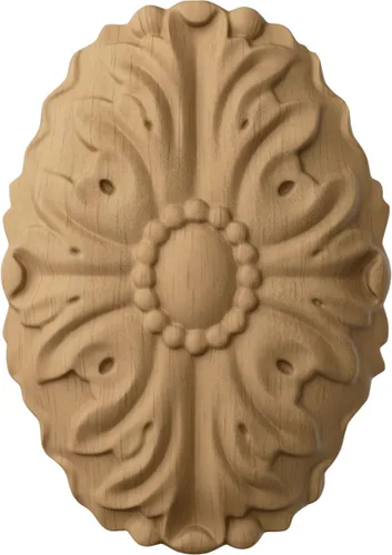 Vista 20 de Ekena Millwork ROS02X04ASAL Roseta ovalada Ashford, 1 7/8 pulgadas de ancho x 2 3/4 pulgadas de alto x 1/2 "P, aliso Alder