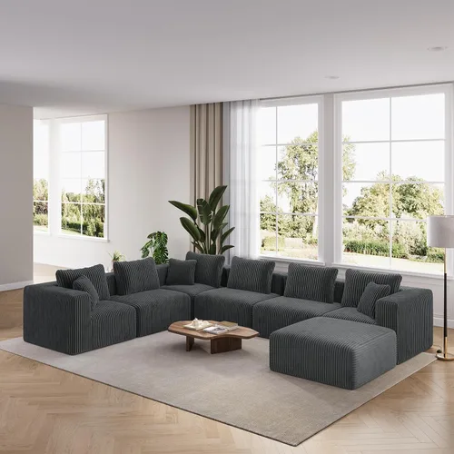 Vista 81 de Novilla - Sofá biplaza modular de 70.8 pulgadas, sofá modular de espacio pequeño, moderno sofá de nube con soporte Smarts Coil®, sofá seccional sin