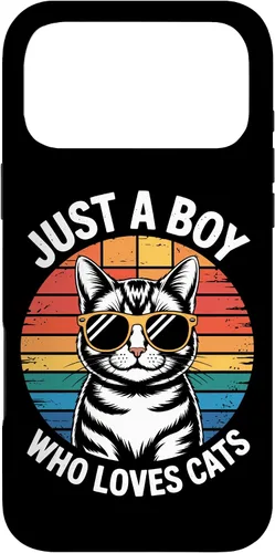 Vista 22 de Just A Boy Who Loves Cats Cat Dad Kitty Parent Feline Boys Case for iPhone 16