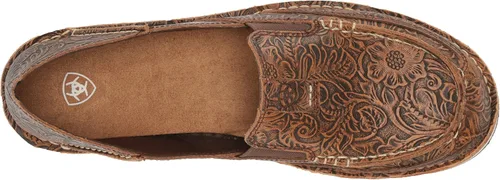 Vista 5 de ARIAT WMS Cruiser BRN - Zapato de barco en relieve floral para mujer