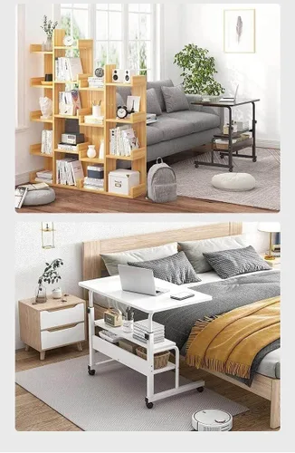 Vista 8 de Mesa Ajustable para Estudiante Computadora Portátil Muebles de Oficina en Casa Espacios Pequeños Sofá Dormitorio Mesita de Noche Escritorio Aprender