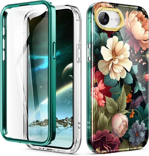 Vista 15 de Funda bonita de mármol para iPhone 13 Pro de 6.1 pulgadas, con protector de pantalla incorporado, ligera y elegante, de TPU, para cuerpo completo, a
