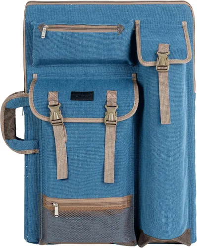 Vista 15 de TRANSON Estuche de Portafolio de Arte Mochila de Lona Bolsa Grande 26” x 19.5