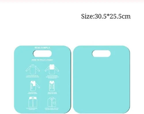 Vista 2 de Zerodis Tabla plegable para camisas, tabla plegable para camisetas, tabla plegable de plástico, carpeta de lavandería, herramienta de almacenamiento