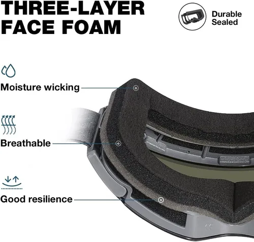 Vista 9 de ZIONOR X4 Ski Goggles Magnetic Lens - Snowboard Goggles for Men Women Adult - Snow Goggles Anti-fog UV Protection