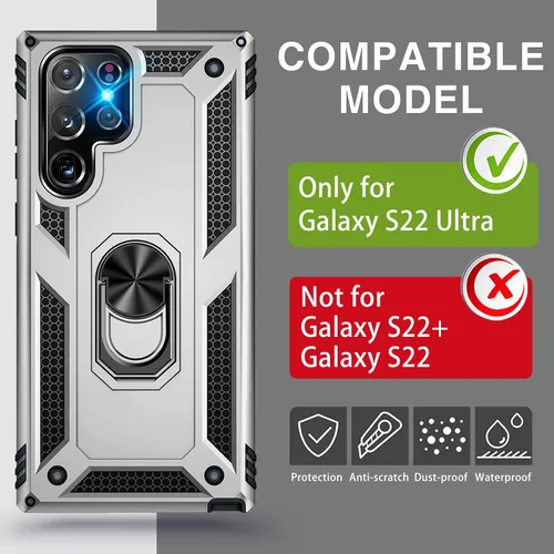 Vista 7 de Funda para Samsung Galaxy S22 Ultra de Grado Militar Resistente a Prueba de Golpes Galaxy S22 Ultra 5G Carcasa de Servicio Pesado Cubierta