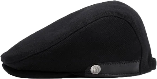 Vista 6 de Sombrero de Newsboy para hombre con orejeras plana Ivy Cap Cabbie Driving Winter Hat
