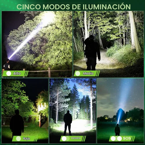 Vista 3 de Bud K Linterna frontal LED recargable, 1000 lúmenes, linterna frontal súper brillante con sensor de movimiento, 8 modos, ajustable a 135°, lámpara