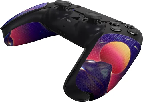 Vista 8 de eXtremeRate PlayVital Anti-Skid Sweat-Absorbent Controller Grip for PS5, Professional Textured Soft Rubber Pads Handle Grips - The Cyber Moon