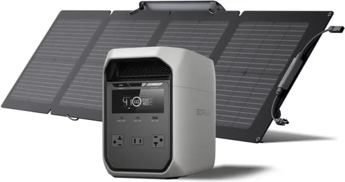 Vista 11 de EF ECOFLOW - Estación de energía portátil DELTA 2, batería de 1024 Wh LiFePO4 (LFP), salida de 1800 W AC/100 W USB-C, panel solar opcional