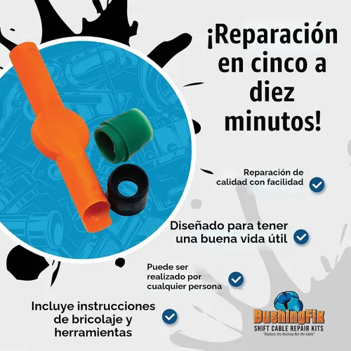 Vista 3 de BushingFix Si2Kit - Kit de reparación de bujes de cable de cambio automático, repuesto de buje de cable de cambio, kit de reparación de transmisión