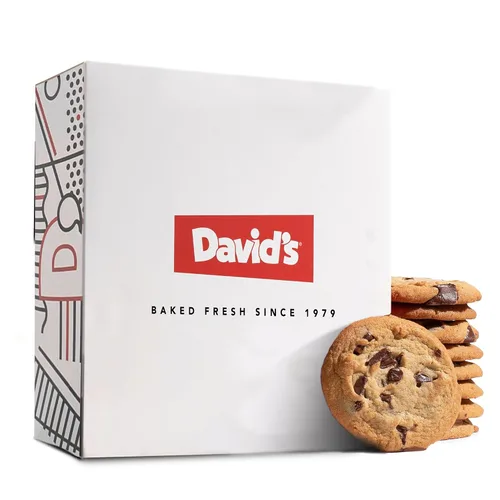 Vista 14 de Galletas de chocolate con chispas sin gluten y brownies de DAVID'S COOKIES - Postres de panadería gourmet ideales para un delicioso regalo de comida