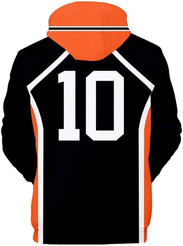 Vista 2 de Cos-Animefly Haikyuu - Sudadera con capucha con capucha y diseño de Haikyuu