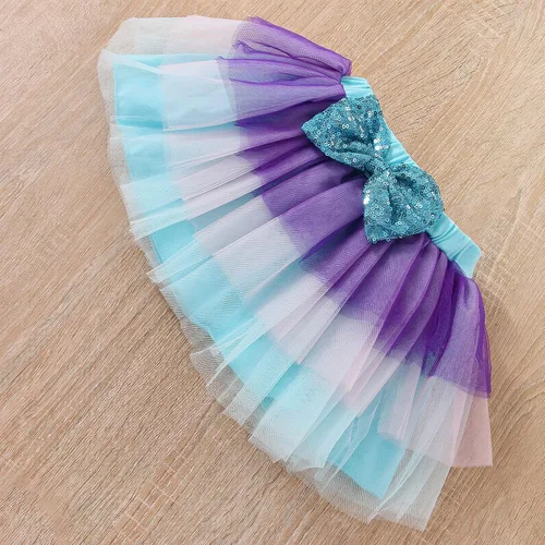Vista 5 de Conjunto de falda TuTu de algodón con lentejuelas y lazo y diadema de 3 piezas