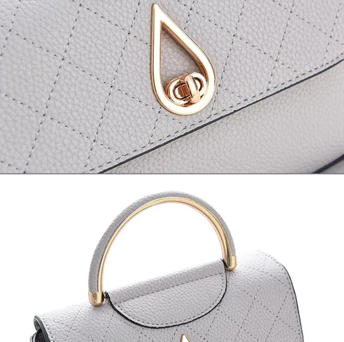 Vista 4 de Covelin Bolso bandolera pequeño de cuero para mujer