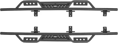 Vista 7 de Gladiator - Estribo Nerf Bar lateral compatible con Jeep Gladiator 2020-2026 JT, accesorios todoterreno (se venden como par)