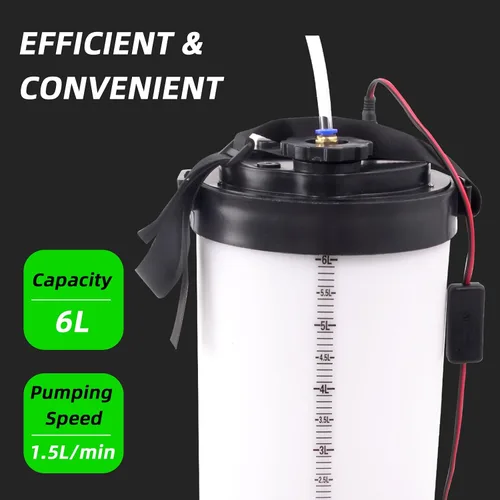 Vista 5 de leaptrend Extractor de vacío de aceite eléctrico (no manual), bomba extractora de líquido cambiador de aceite con encendedor de cigarrillos y clip