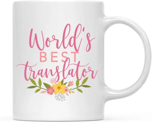 Vista 38 de Andaz Press Taza de café de 11 oz, regalo de broma de la mejor abbuela del mundo, diseño floral, paquete de 1